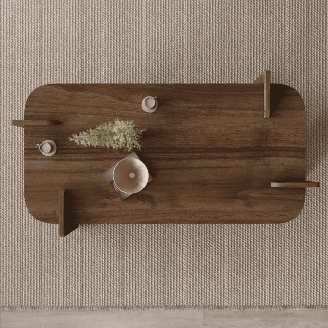 CaliCosy Rechthoekige salontafel met afgeronde randen l120 cm rive 3499238 large