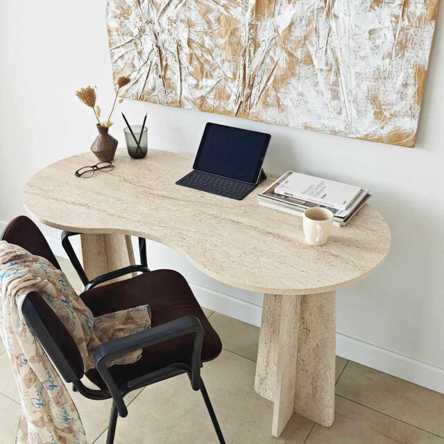 CaliCosy Kantoor met organisch gevormd blad l120 cm como 3499243 large