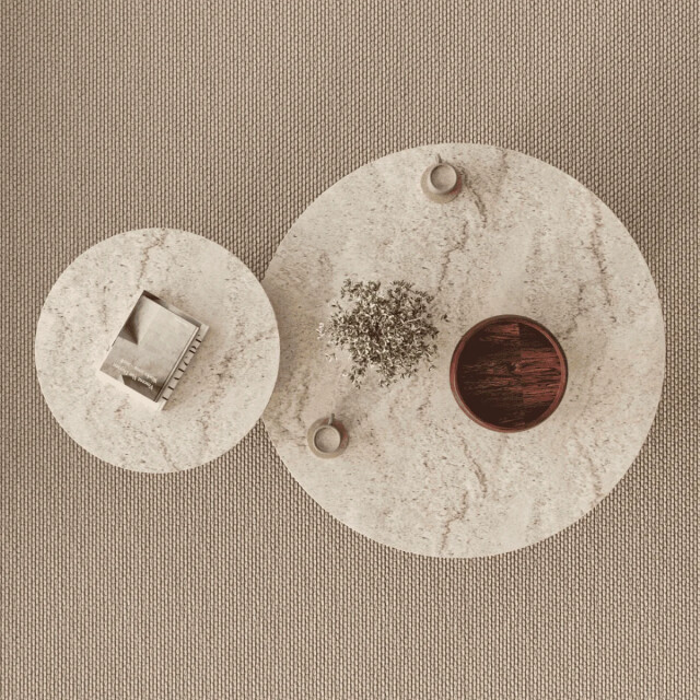 CaliCosy Set van 2 salontafels met rond tafelblad Ø70 cm en Ø40 cm tilia 3499231 large