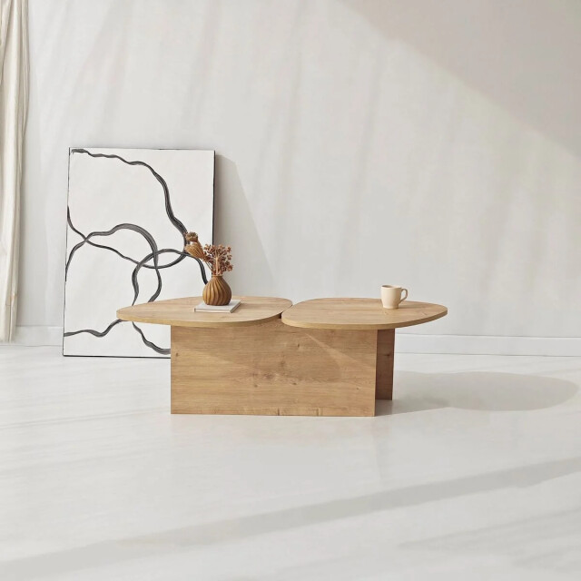 CaliCosy Salontafel met twee bladen in organische vorm l125 cm cÉleste 3499245 large