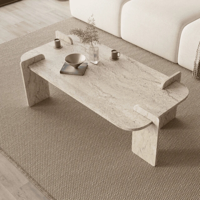 CaliCosy Rechthoekige salontafel met afgeronde randen l120 cm rive 3499237 large