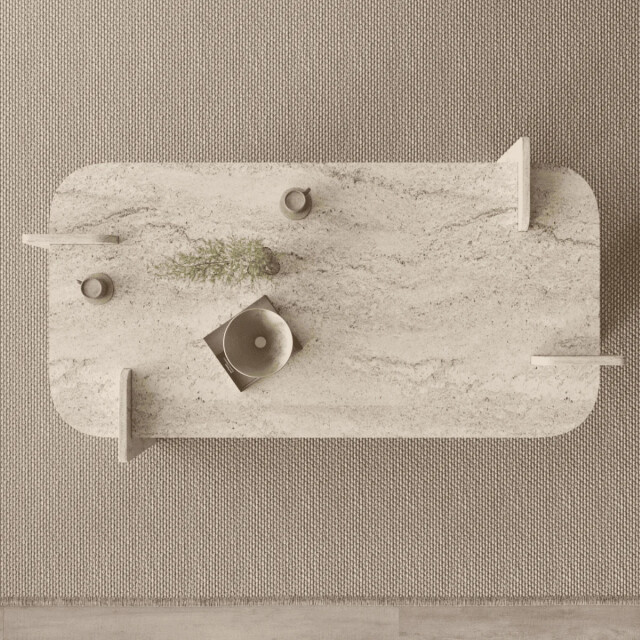 CaliCosy Rechthoekige salontafel met afgeronde randen l120 cm rive 3499237 large