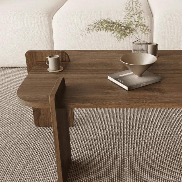 CaliCosy Rechthoekige salontafel met afgeronde randen l120 cm rive 3499238 large