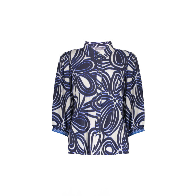 Geisha 63250-20 blouse blue print 63250-20 Blouse blue print large