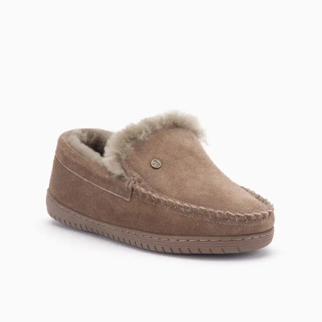 Warmbat Heren pantoffels suède grizzly GRZ441055 large