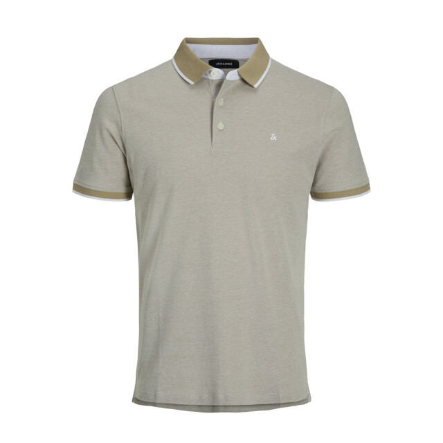 Jack & Jones Heren polo jjepaulos crockery lgm 2-pack 12191216-Beige/Grijs large