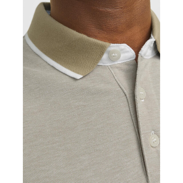 Jack & Jones Heren polo jjepaulos crockery lgm 2-pack 12191216-Beige/Grijs large