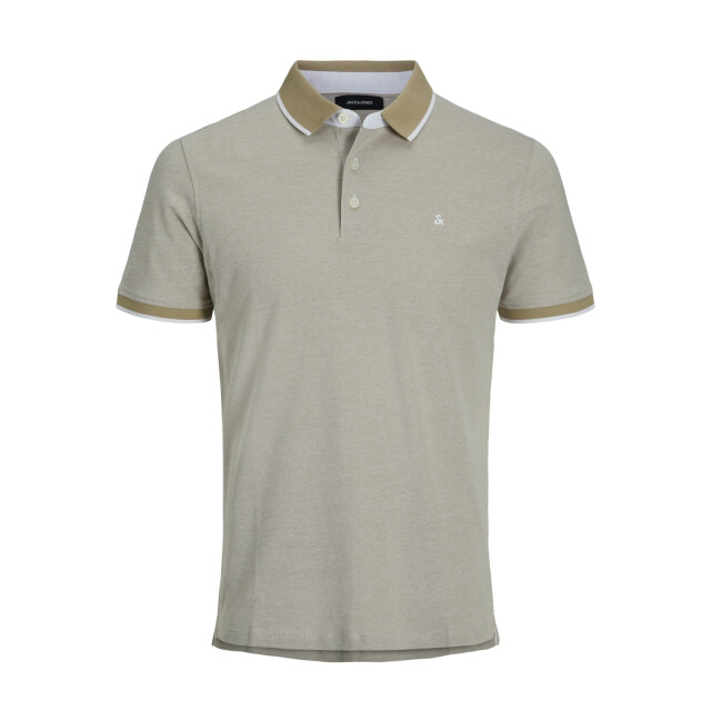 Jack & Jones Heren polo jjepaulos crockery lgm 2-pack 12191216-Beige/Grijs large