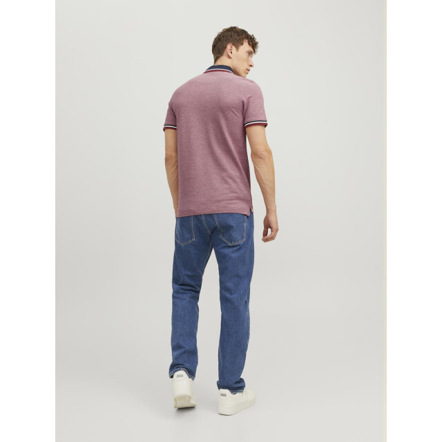 Jack & Jones Heren polo jjepaulos denim blauw rood 2-pack 12191216-Blauw/Rood large