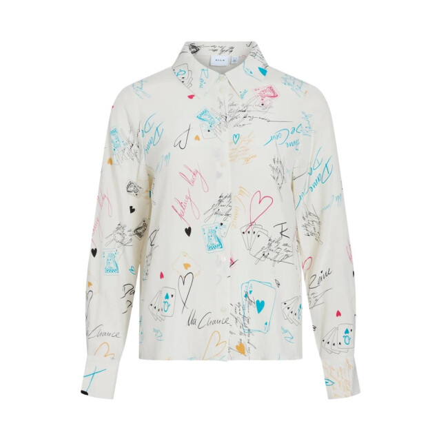 Vila Videbbie ace ls shirtc35 ecru dessin 4309.08.0030 large