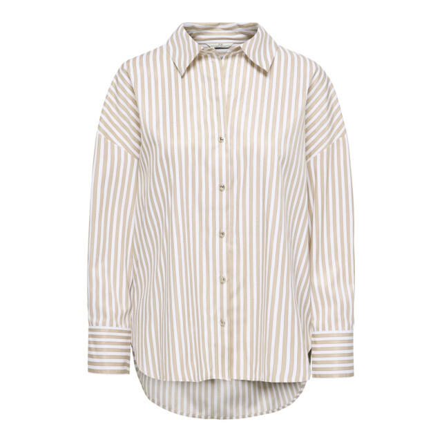 Jacqueline de Yong Jdyvesper ls lurex shirt wvn zand dessin 4309.06.0052 large