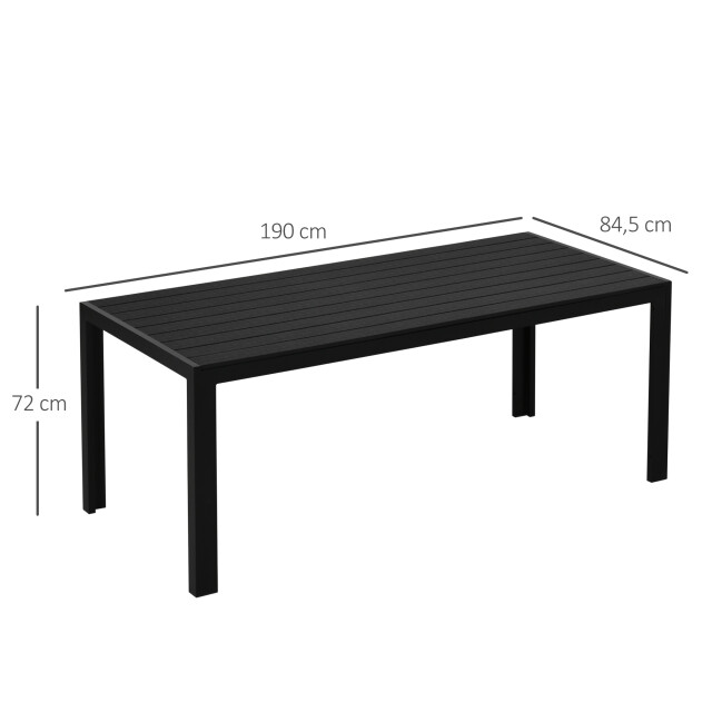 4goodz Tuintafel 6 persoons kunststof houtlook tafelblad - 3500388 large
