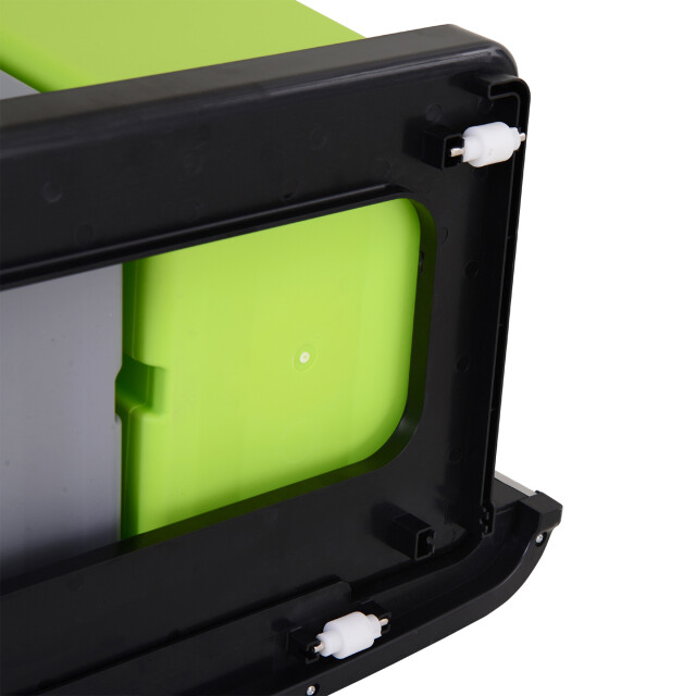 4goodz Afvalbak afvalscheidingssysteem prullenbak met sensor 72 l 3 vakken rvs zilver 3500387 large