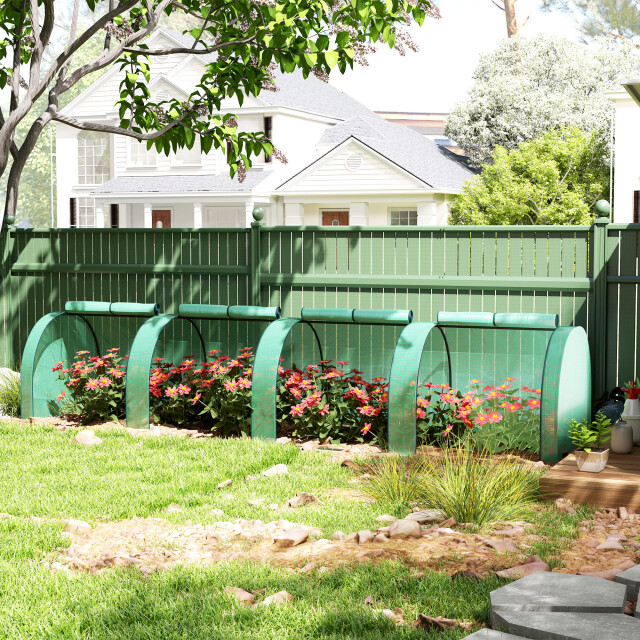 4goodz Kweekkas met raam 395x100x80 cm foliekas 3500357 large