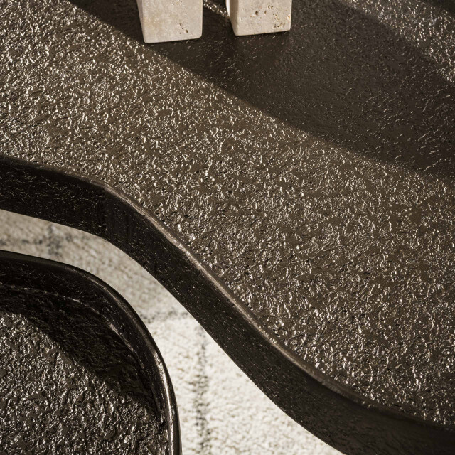 Hoyz salontafel contour niervormig set van 2 brons liquid metal 3491212 large