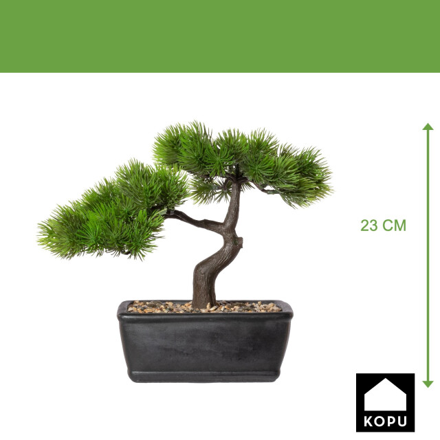 Kopu Lot de 2 plantes artificielles bonsaï mélèze env. 23 x 25 cm 3499034 large