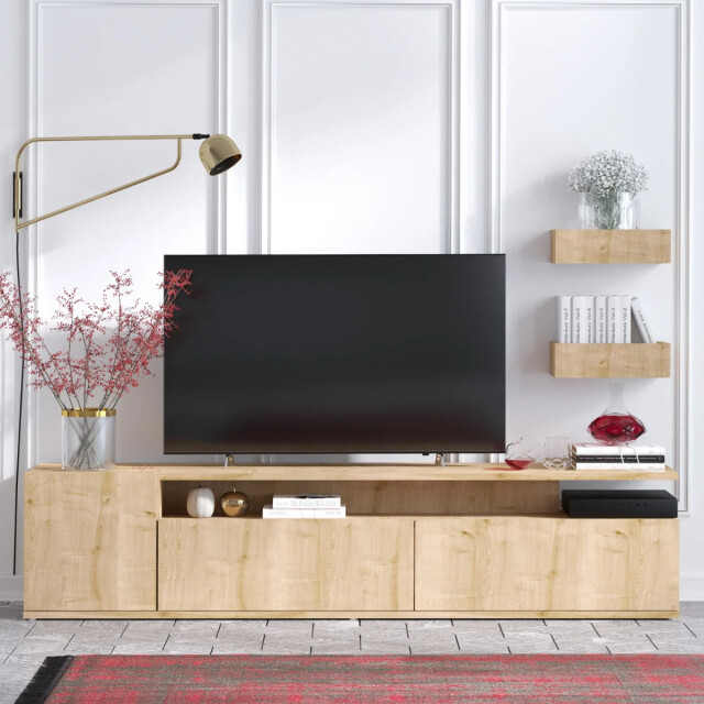 CaliCosy Tv-meubel in eikendecor l180 cm alika 3038924 large