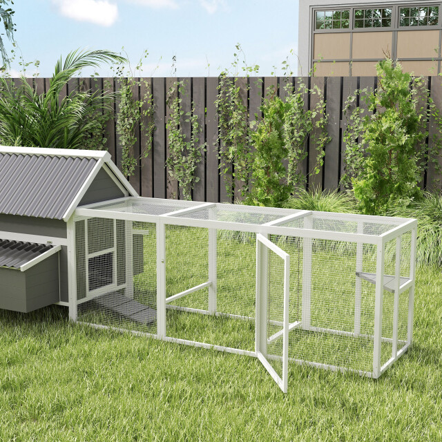 4goodz Groot kippenhok voor 7-10 kippen met ren zitstokken en nestkasten 3500345 large