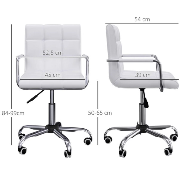 4goodz Bureaustoel in retro design, in hoogte verstelbaar kunstleer 3500379 large