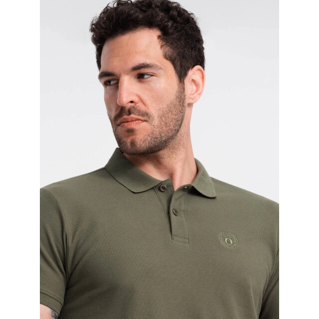 Ombre Italian style poloshirt heren korte mouw donker italianstyle OM-POSB-0100-D-OL-1 large