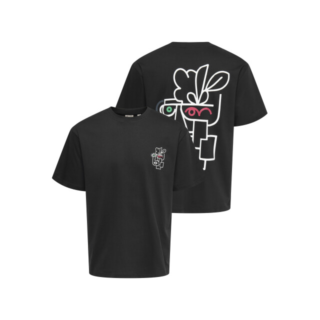 Only & Sons Onsfred life rlx ss print tee noos 22038836 large