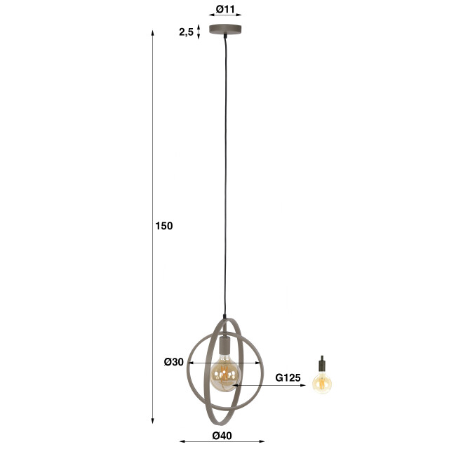 Hoyz hanglamp turn around 1-lichts - 3491628 large