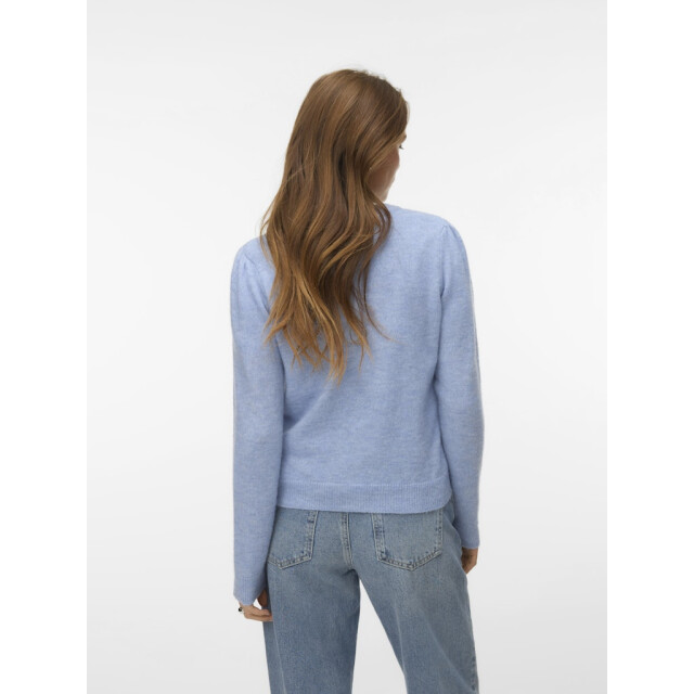 Vero Moda vmfiorella emb ls o-neck short card 10340096 brunnera blue 06741.210.0009 large