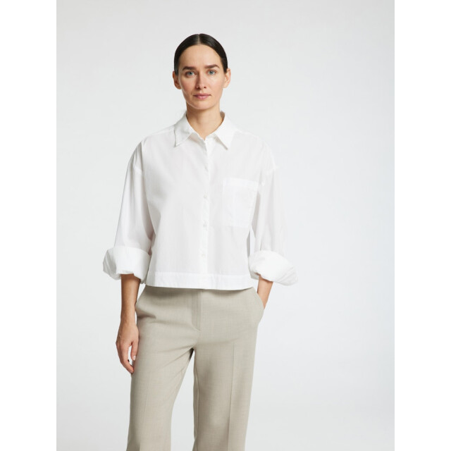 Selected Femme slwastha ls cropped boxy shirt noos 16097269 bright white 06615.100.0282 large