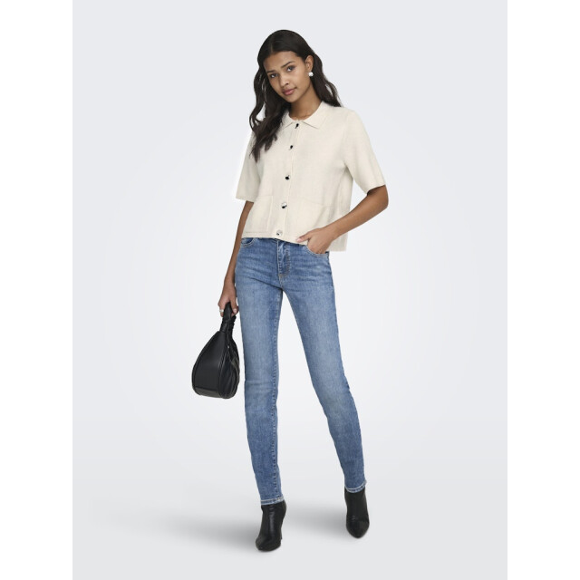 Jacqueline de Yong prime life 2/4 collar cardigan k 15351853 whitecap grey 06741.112.0025 large