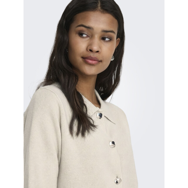 Jacqueline de Yong prime life 2/4 collar cardigan k 15351853 whitecap grey 06741.112.0025 large