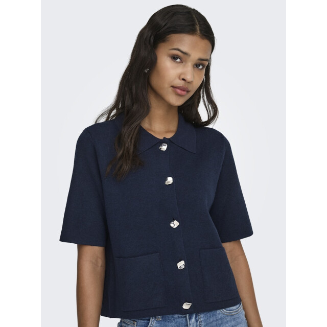 Jacqueline de Yong prime life 2/4 collar cardigan k 15351853 total eclipse 06741.261.0034 large