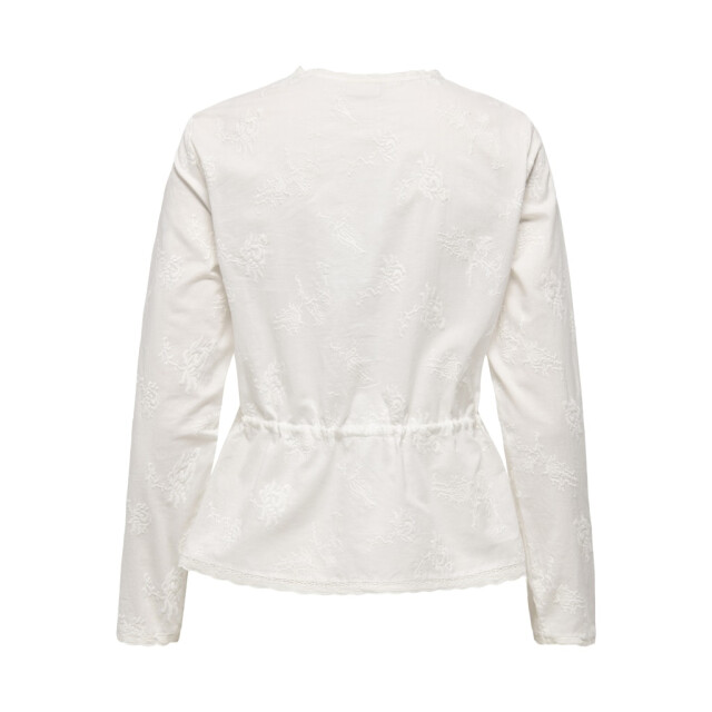 Vero Moda jdymellie l/s emb. string shirt 15370613 cloud dancer 06615.112.0276 large