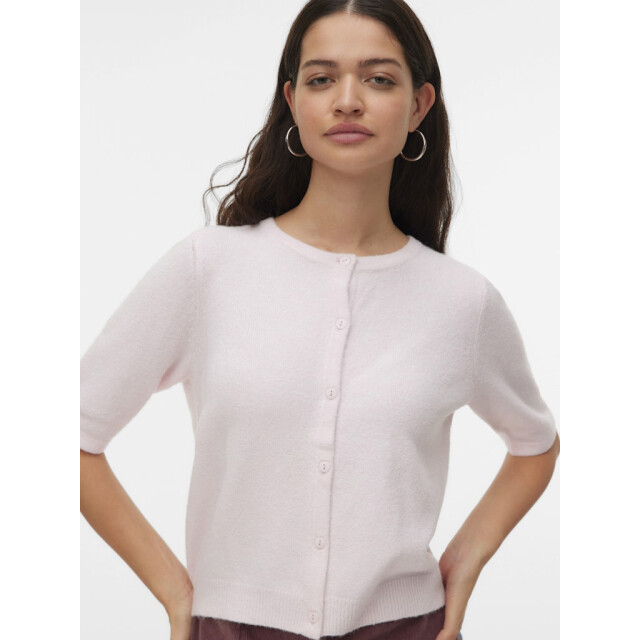 Vero Moda vmdoffy 2/4 o-neck button cardigan 10345011 pink-a-boo 06741.615.0030 large