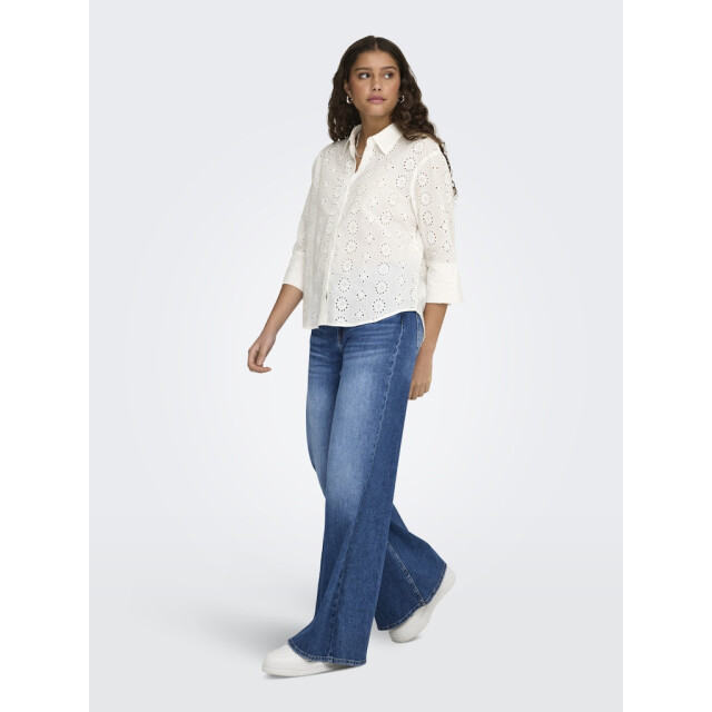 Jacqueline de Yong tallie 3/4 long shirt wvn noos 15292179 broderie anglaise 06615.198.0152 large