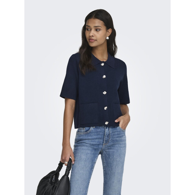 Jacqueline de Yong prime life 2/4 collar cardigan k 15351853 total eclipse 06741.261.0034 large