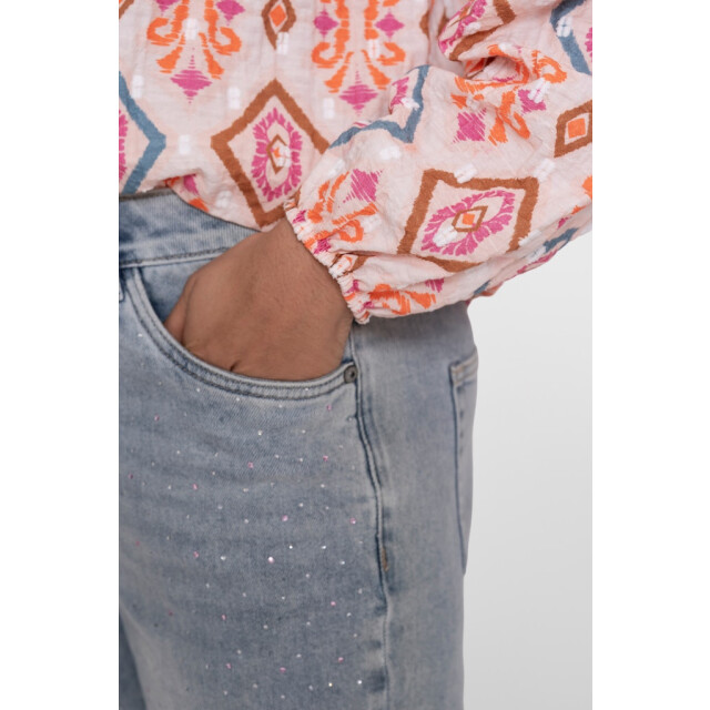 Geisha blouse 63220-20 422 light pink/chambray 06615.622.0002 large