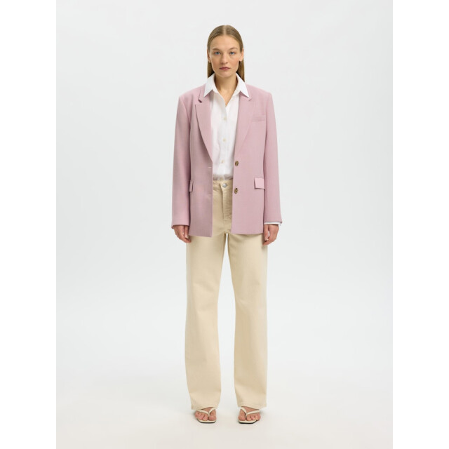 Selected Femme slwrita ls classic blazer mel noos 16094203 bleached mauve 06228.625.0001 large