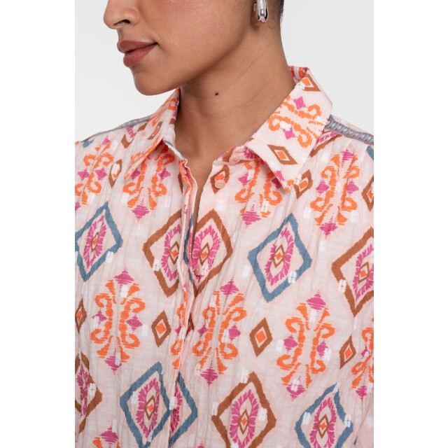 Geisha blouse 63220-20 422 light pink/chambray 06615.622.0002 large