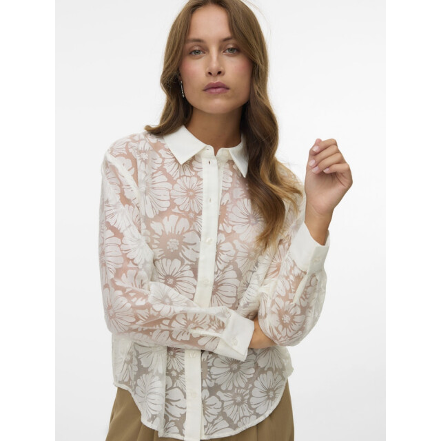 Vero Moda vmkova ls shirt wvn 10340599 cloud dancer 06615.198.0140 large