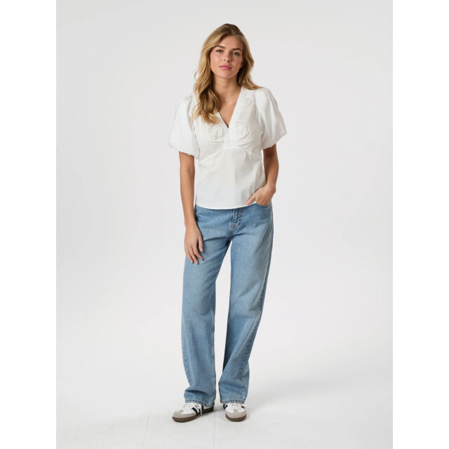 Neo Noir irina poplin blouse 162219 120 white 06613.100.0011 large