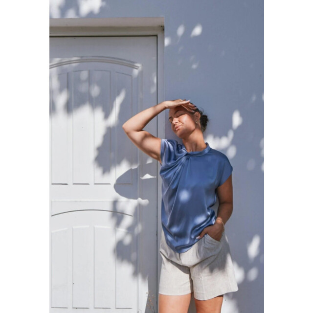 Neo Noir fleur drapy satin blouse 160990 142 dusty 06615.211.0255 large