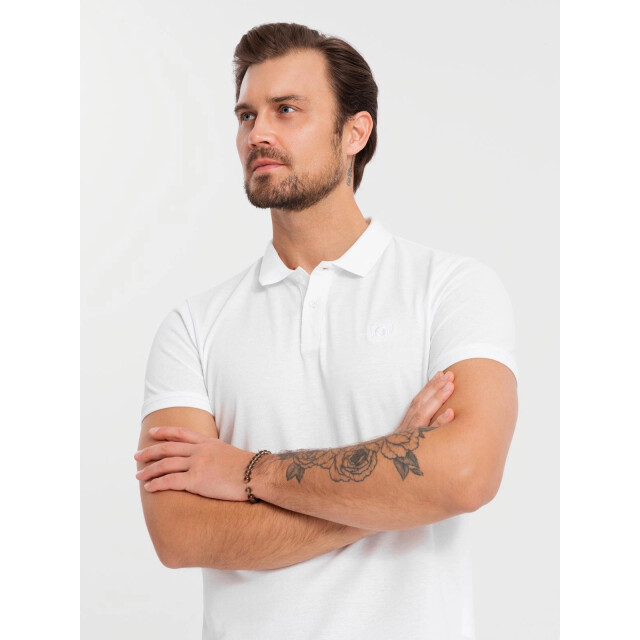 Ombre Italian style heren poloshirts zwart wit 3 stuks OM-0133 large