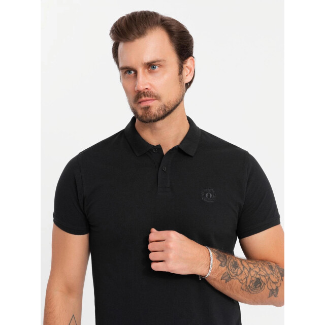 Ombre Italian style heren poloshirts zwart wit 3 stuks OM-0133 large