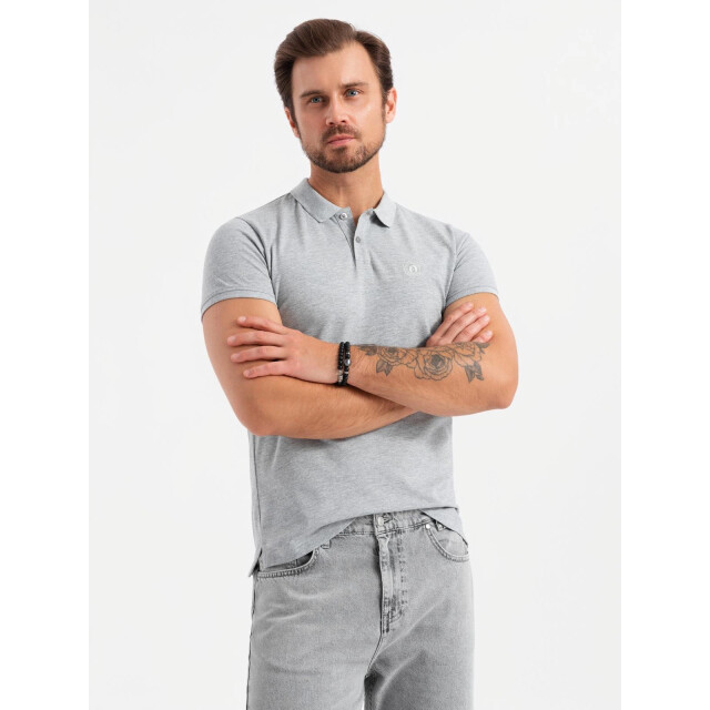 Ombre Italian style heren poloshirts zwart wit 3 stuks OM-0133-1 large