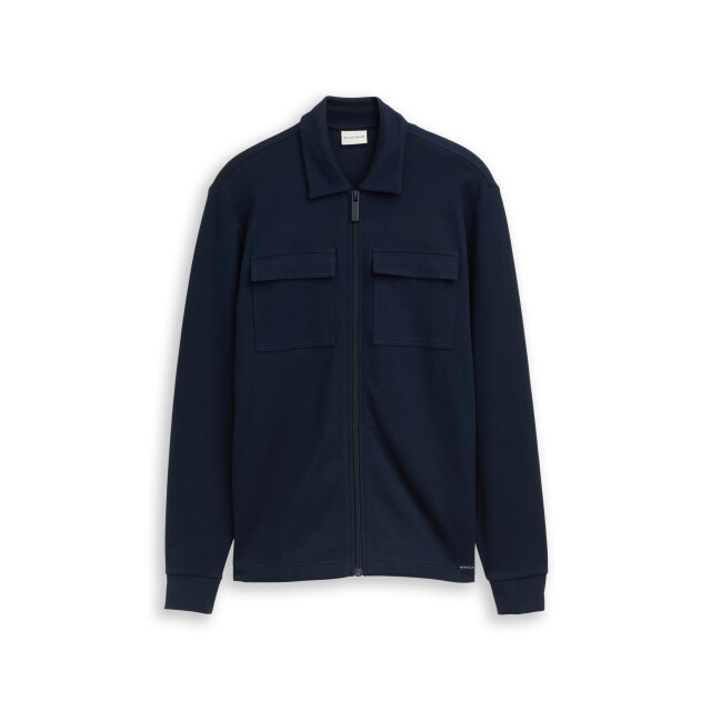 Tom Tailor Structured polo collar sweat jacket 1050168 large