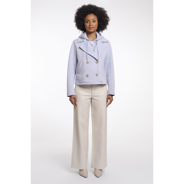 Rino & Pelle Double breasted jacket with detachable hood collar licht 4279.31.0015 large