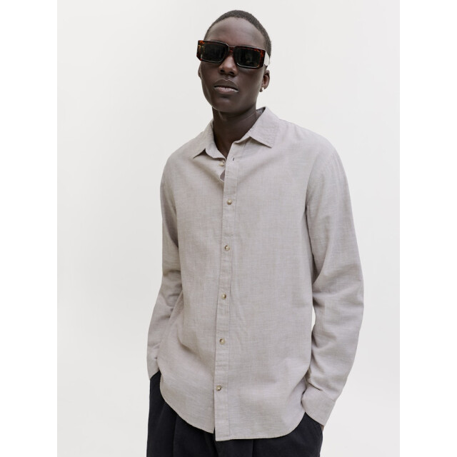 Jack & Jones Jjesummer linen blend shirt ls sn zand 5309.04.0018 large