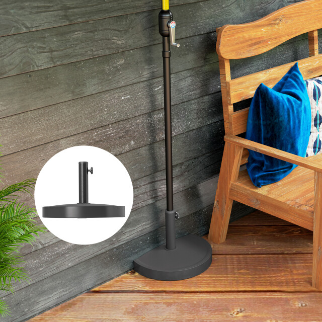 4goodz Parasolvoet van beton 9 kg halfrond voor parasolstokken 34/38/48mm 3502969 large