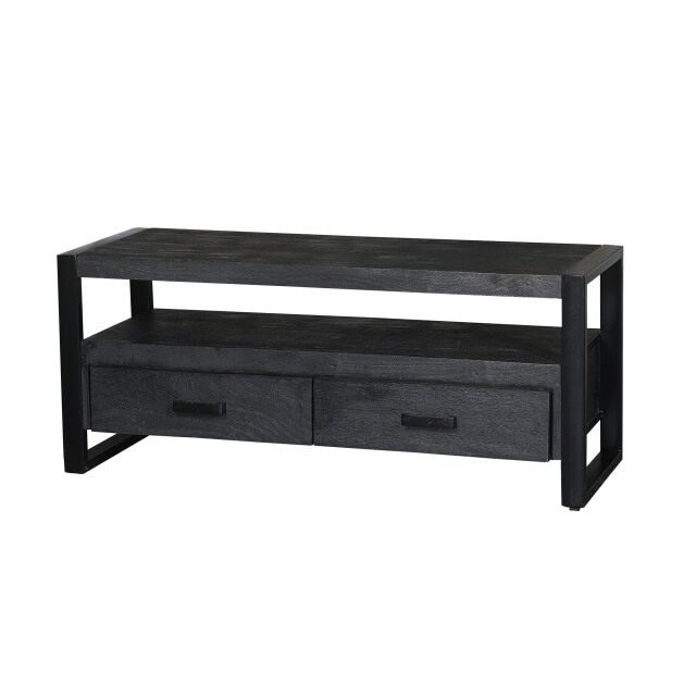 Livingfurn tv meubel norris 120x50x45 cm mangohout / gecoat staal 3246408 large