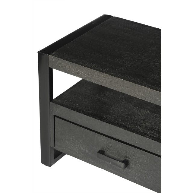 Livingfurn tv meubel norris 120x50x45 cm mangohout / gecoat staal 3246408 large